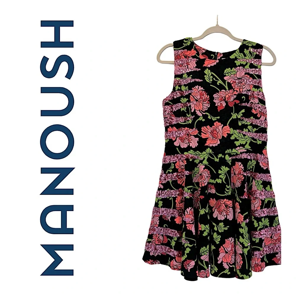 MANOUSH Sequin Dress Size 10 - Picture 1 of 7